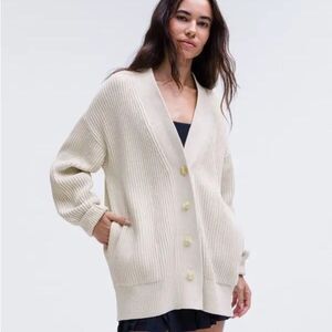 Lululemon Knit Button Front Cardigan Bone Size Large NWT